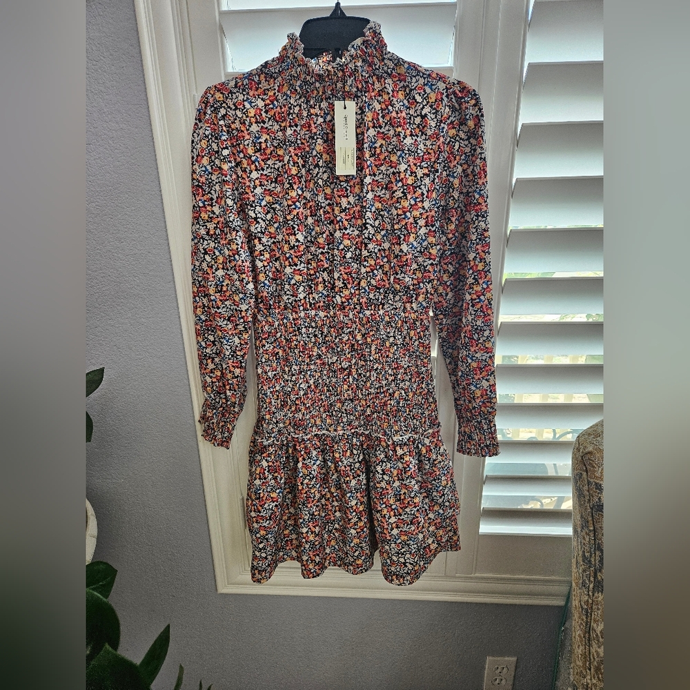 Speed Control Floral Long Sleeve Dress Size Small